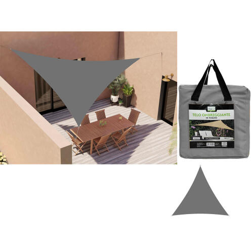 SMART MARKET Πανί Σκίασης Κήπου Τριγωνικό Γκρι 200gsm Polyester 3x3x3m