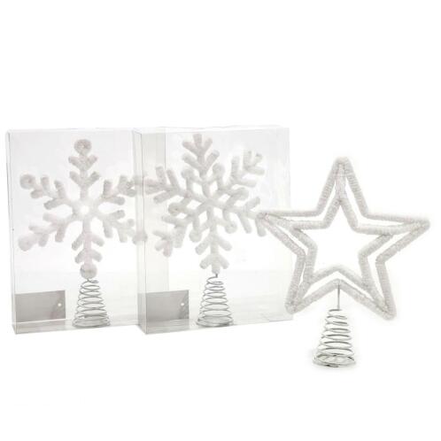 ARTELIBRE Κορυφή Δέντρου Χιονισμένο Λευκό/Ασημί 20x25cm Σε 3 Σχέδια