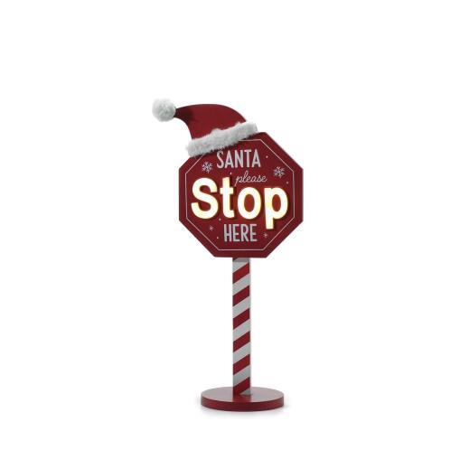 ARTELIBRE Σήμα Santa Stop Κόκκινο 51cm