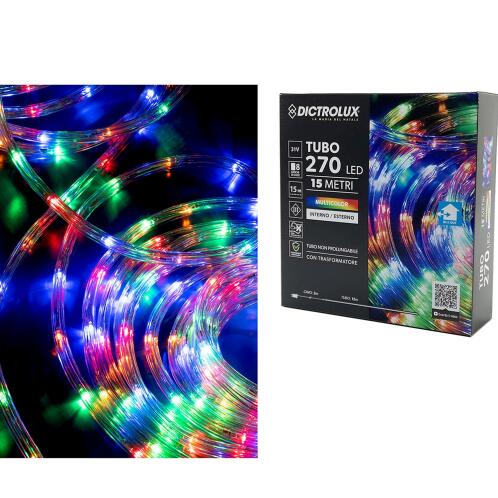 ARTELIBRE Φωτοσωλήνας 270 LED Εσωτ. & Εξωτ. Χώρου Με 8 Προγράμματα Και Μετασχηματιστή Πολύχρωμο Φως Μη Επεκτεινόμενο IP44 31V 15+3m