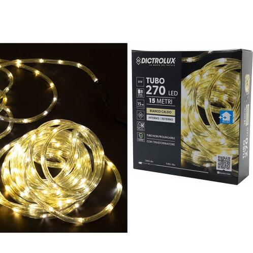 ARTELIBRE Φωτοσωλήνας 270 LED Εσωτ. & Εξωτ. Χώρου Με 8 Προγράμματα Και Μετασχηματιστή Θερμό Λευκό Φως Φως Μη Επεκτεινόμενο IP44 31V 15+3m