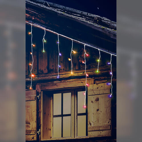 ARTELIBRE 75 LED Κουρτίνα Εσωτ. & Εξωτ. Χώρου Με 8 Προγράμματα Και Μετασχηματιστή Πολύχρωμο Φως Λευκό Καλώδιο Επεκτεινόμενο IP44 3+5x0.6m