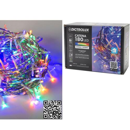 ARTELIBRE 180 LED Εσωτ. & Εξωτ. Χώρου Με 8 Προγράμματα Και Μετασχηματιστή Πολύχρωμο Φως Διάφανο Καλώδιο Μη Επεκτεινόμενο IP44 31V 7.2+2m