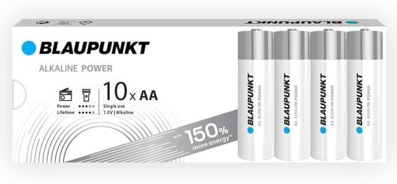 BLAUPUNKT ΜΠΑΤΑΡΙΑ LR6 AA ALKALINE POWER (8+2δώρο) 150% MORE ENERGY
