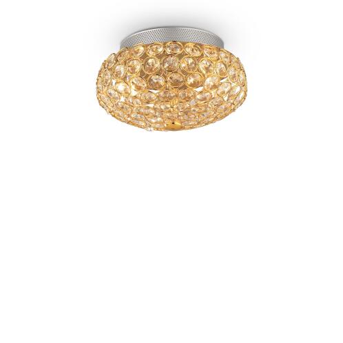 Ideal Lux Φωτιστικό Οροφής Πλαφονιέρα Σποτ Πολύφωτο King PL3 075402 G9 max 3 x 40W Oro