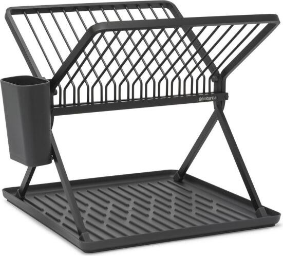 Brabantia Στεγνωτήρας Πιάτων με Δίσκο Αναδιπλούμενος Σκούρο Γκρι 31,5Χ33Χ36cm