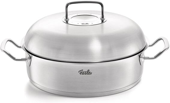 Fissler Πλακερό Ανοξείδωτο με Πομπέ Καπάκι Original Profi 28cm 4,8lt