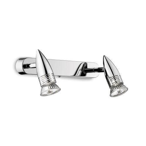 Ideal Lux Φωτιστικό Τοίχου Απλίκα Πολύφωτο Alfa AP2 089577 GU10 max 2 x 50W Χρώμιο