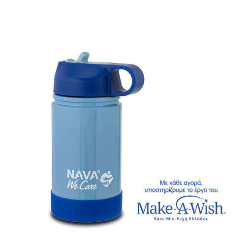 NAVA Θερμός μπουκάλι ανοξείδωτο "We Care" μπλε 360ml