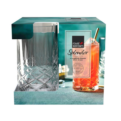 Royal Leerdam Ποτήρια Νερού 360ml Splendor -Γυάλινα Σετ 4 Τεμαχίων