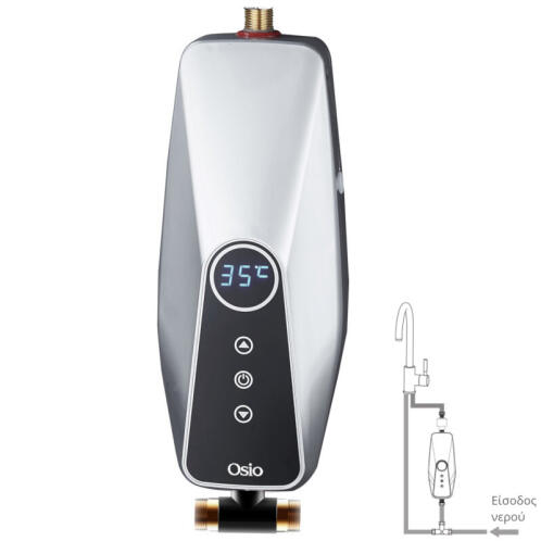 Osio Ταχυθερμαντήρας Μπάνιου  Κουζίνας Ηλεκτρικός Μονοφασικός 5.5kW με Οθόνη OHF-2551S