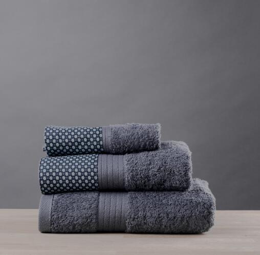 White Fabric Πετσέτα Dante Γκρι Μπάνιου