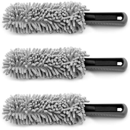Monzana Σετ 3 Γκρι Μικροϊνών Βούρτσες Καθαρισμού Ζαντών 34εκ 109142
