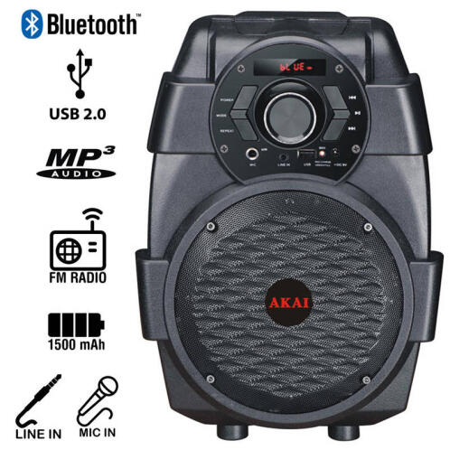 Akai Φορητό Ηχείο Bluetooth με USB Aux-In και Είσοδο Μικροφώνου 10W ABTS-806
