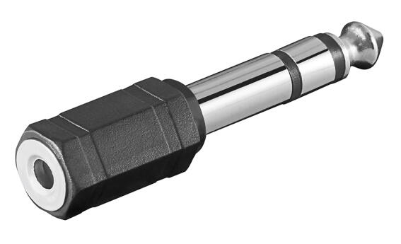 GOOBAY αντάπτορας ήχου 6.35mm σε 3.5mm 11100 μαύρος 10τμχ