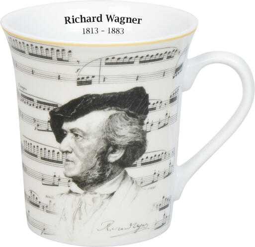 Konizt Κούπα 410ml Wagner Composers Music Λευκή Πορσελάνη