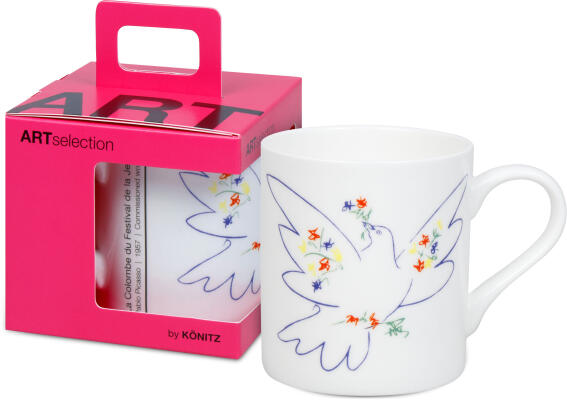 Konitz Κούπα 400ml Λευκή  La Colombe Du Festival Picasso Art Πορσελάνη Σε Συσκευασία Δώρου