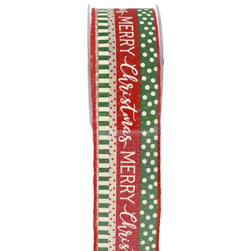 Α.Ι. ΚΟΡΔΕΛΑ DOTS STRIPE CRISTMAS ΠΡΑΣΙΝΟ 6cmX9m