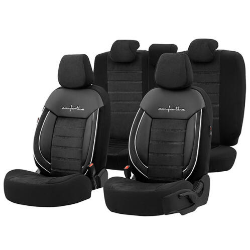 Otom Comfortline Design Καλύμματα Αυτοκινήτου Σετ 11 Τεμάχια Μαύρα