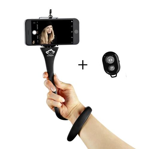 Monkeystick Ευέλικτο Selfie Stick για Smartphone/Action Cameras με Τηλεχειριστήριο ΒΤ Μαύρο