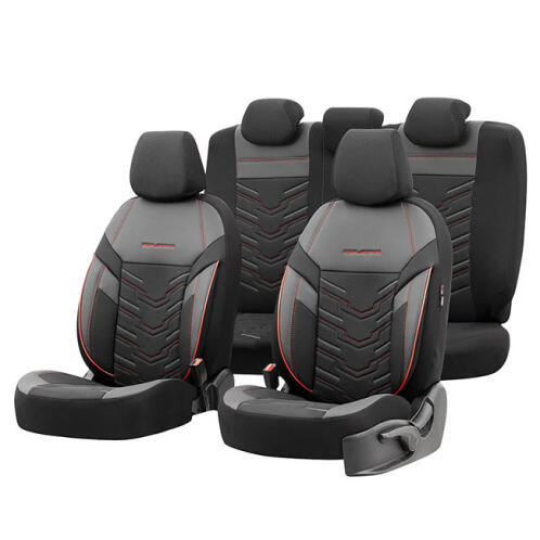 Otom Reflective Design Καλύμματα Αυτοκινήτου Σετ 11 Τεμάχια Μαύρα