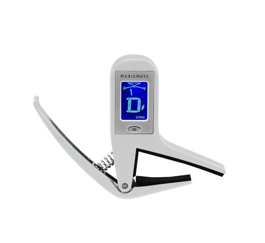 MusicMate Καποτάστο/Κουρδιστήρι Κιθάρας 2σε1 Λευκό MM-X100 CapoTuner