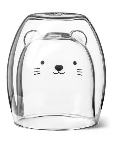 Gadget Master Γυάλινο Ποτήρι Διπλού Τοιχώματος Kitty 260ml