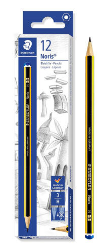 STAEDTLER ξύλινο μολύβι Noris 120-3 εξάγωνο H3 12τμχ