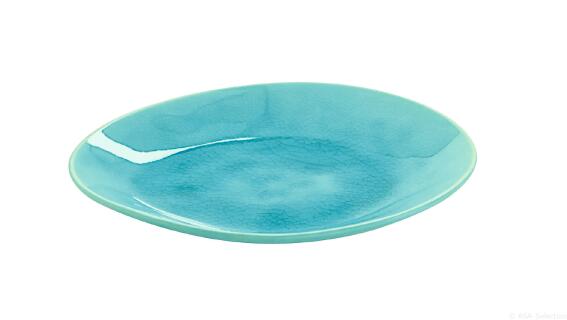 Asa Πιάτο Γλυκού Πορσελάνης Turquoise 19,5x18cm. A La Plage