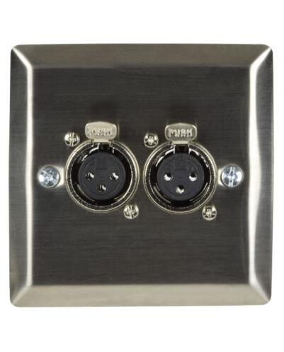 AvLink 123.317UK Μεταλλική Πλάκα Τοίχου με Διπλή XLR Υποδοχή