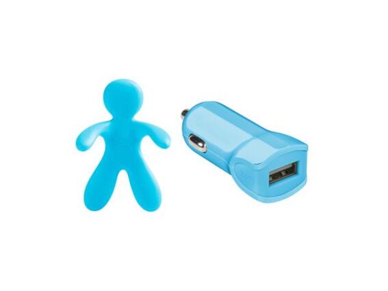 Celly Charger & Car Freshner Bundle Giuliocesare Light Blue