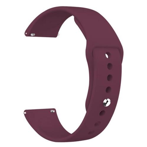 Vivid Universal Watch Strap Silicone 22mm Wine Red