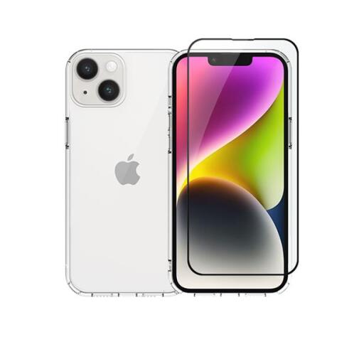 Vivid Set TPU Case + Full Face Tempered Glass Apple iPhone 15 Plus Black