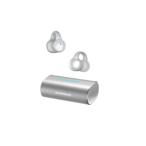 Riversong Ακουστικά Earbuds True Wireless AirClip L3 Ασημί