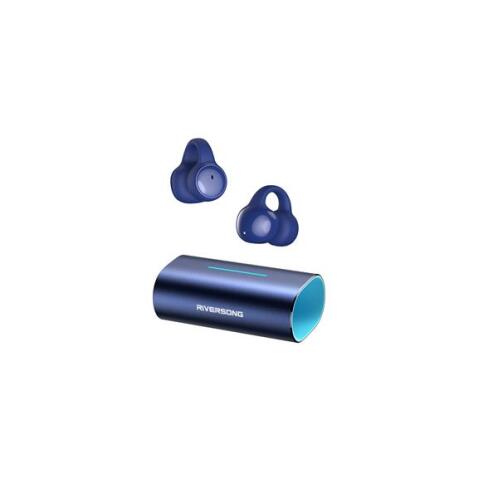 Riversong Ακουστικά Earbuds True Wireless AirClip L3 Μπλε