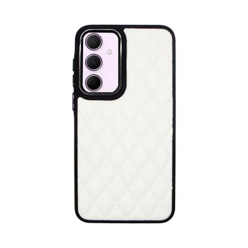 Vivid Diamond Shape PU Leather Case Samsung Galaxy A35 5G White