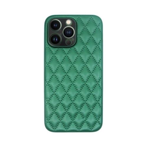 Vivid Diamond Shape PU Leather Case Apple iPhone 13 Pro Green
