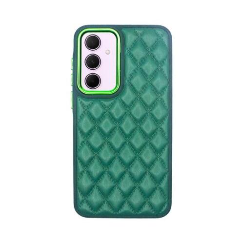Vivid Diamond Shape PU Leather Case Samsung Galaxy A35 5G Green