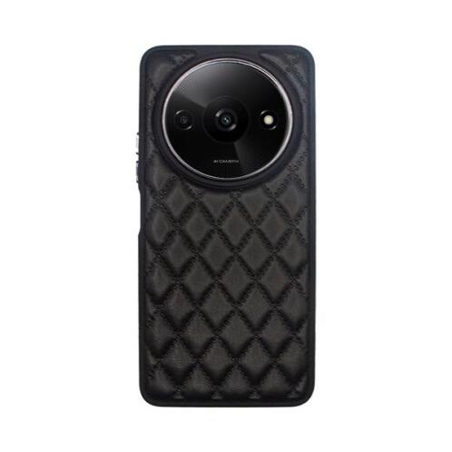 Vivid Diamond Shape PU Leather Case Redmi A3 Black