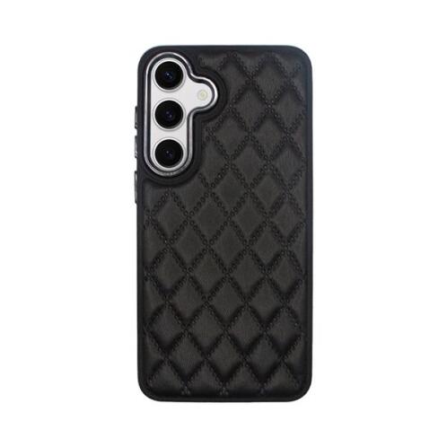 Vivid Diamond Shape PU Leather Case Samsung Galaxy S24+ Black