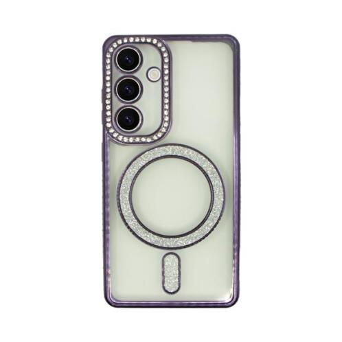 Vivid Magsafe Strass and Glitter Case Samsung Galaxy S24+ Purple
