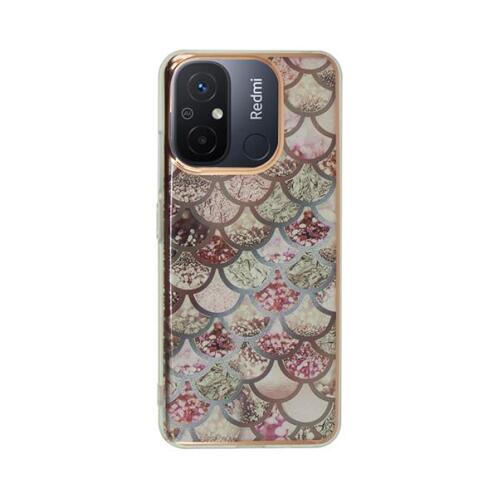 Vivid Mermaid Scale Silicone Case Xiaomi Redmi 12C Rose Gold
