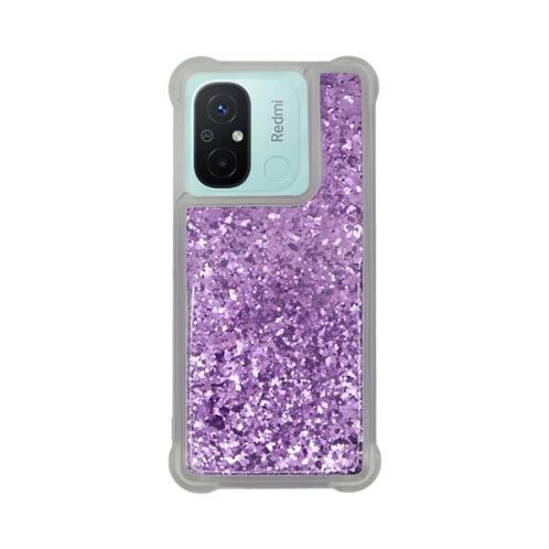 Vivid Liquid Glitter Case Xiaomi Redmi 12C Purple