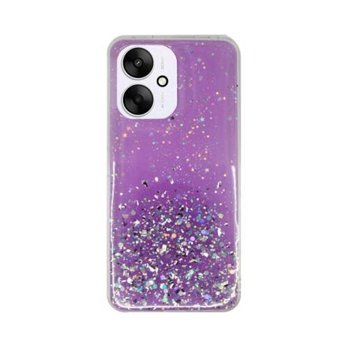 Vivid Liquid Glitter Case Redmi 13C Purple/Multicolor