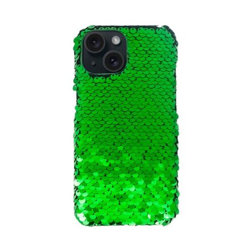 Vivid Sequin Case Apple iPhone 15 Green