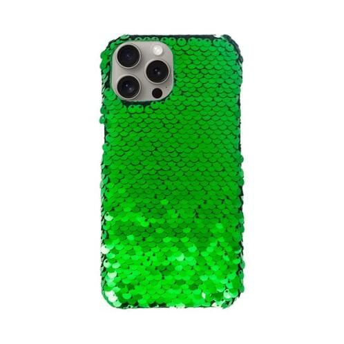 Vivid Sequin Case Apple iPhone 15 Pro Green