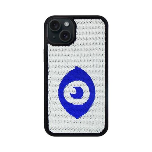 Vivid Sequin Case Apple iPhone 15 Plus Silver/Blue