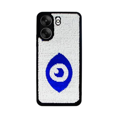 Vivid Sequin Case Redmi 13C Silver/Blue