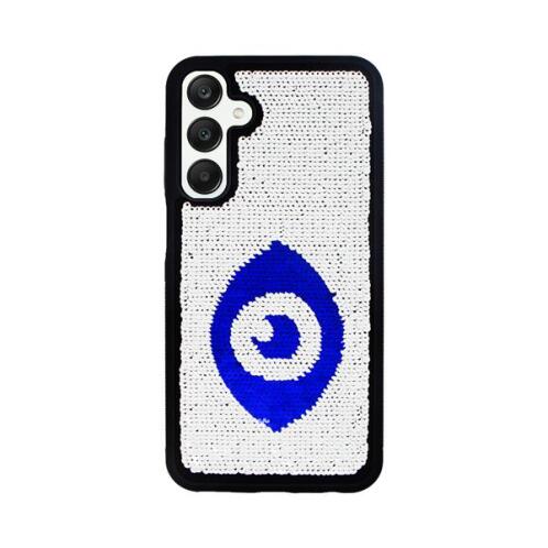 Vivid Sequin Case Samsung Galaxy A25 5G Silver/Blue