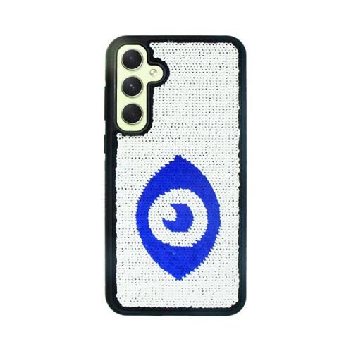 Vivid Sequin Case Samsung Galaxy A54 5G Silver/Blue